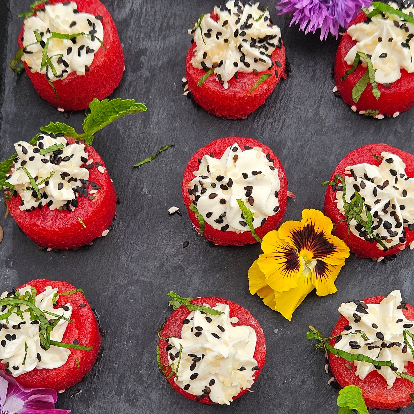 Compressed Watermelon & Feta Bites